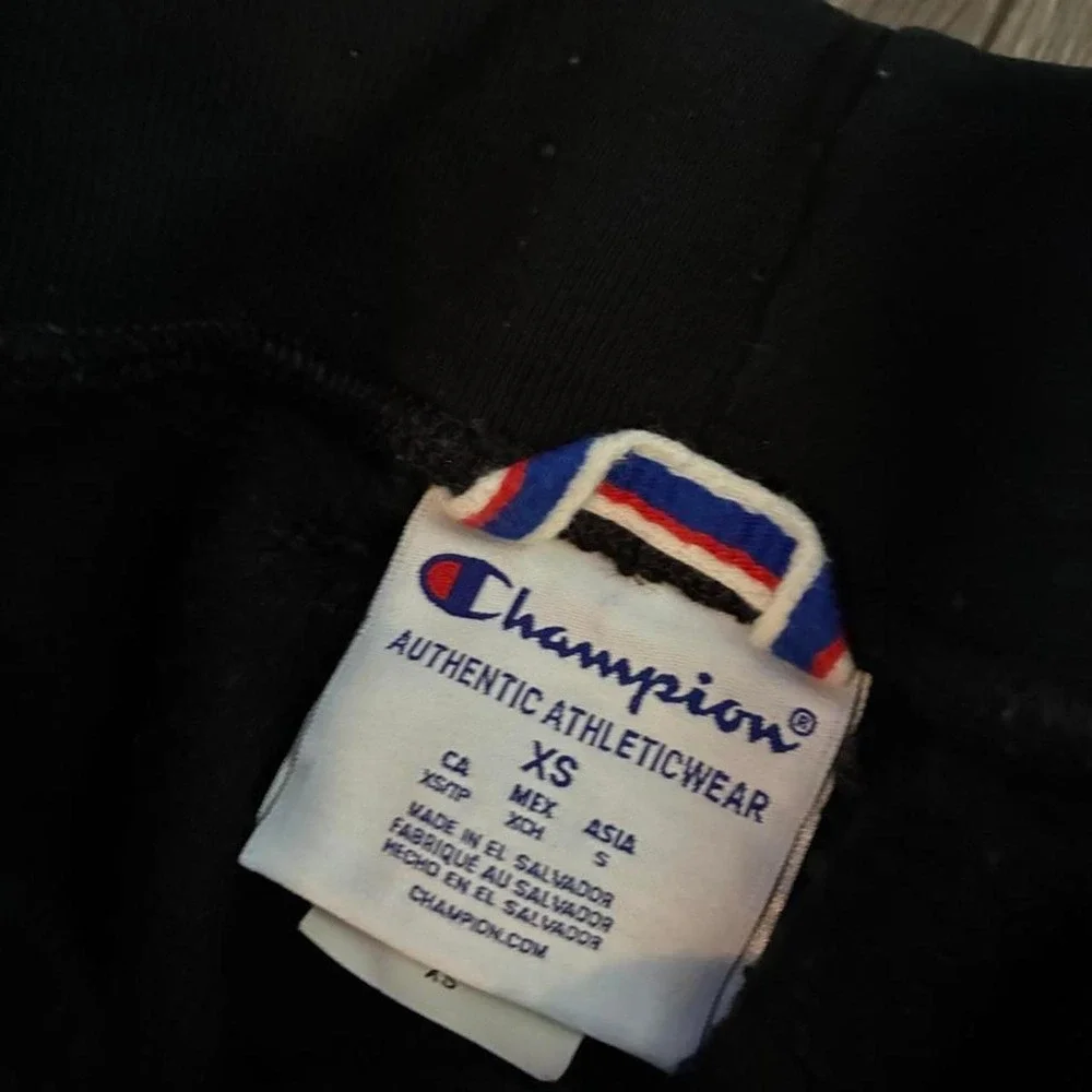 Champion Joggers Kids XS Black New Athleisure Logo Sweatpants